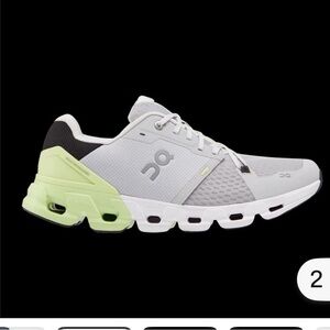 On Running cloudflyer 4 Men's Gray and Lime Shoes 11.5